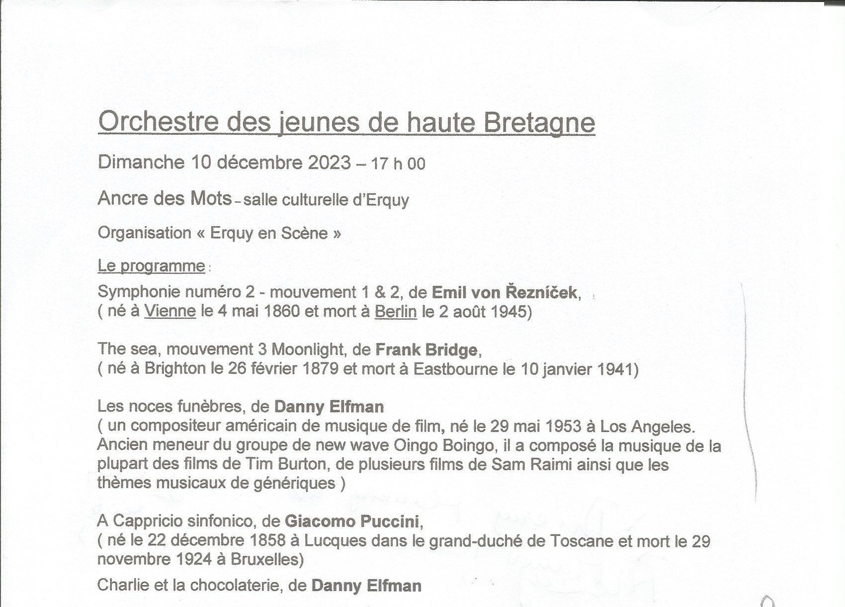 Programme OJHB